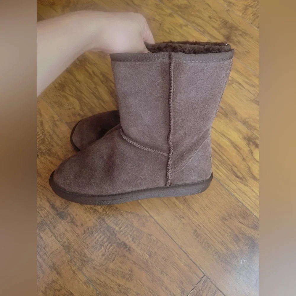 Beach Feet Women Australian Suede‎ Sheepskin Winter Snow Boots Size 9 Chocolate